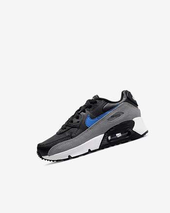 Zapatos Casuales Nike Air Max 90 Niño Negras Gris Gris Oscuro Azules | CR2234