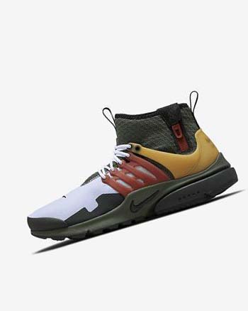 Zapatos Casuales Nike Air Presto Mid Utility Hombre Gris Oscuro Verde Negras | CR2252