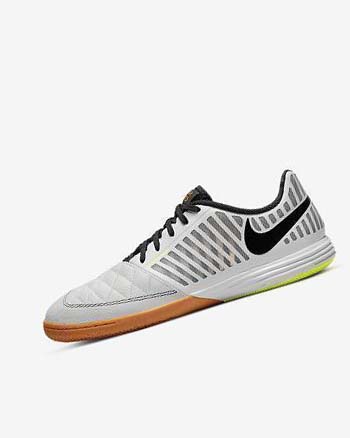 Zapatos De Fútbol Nike Lunar Gato II IC Hombre Blancas Amarillo Oscuro Negras | CR5376