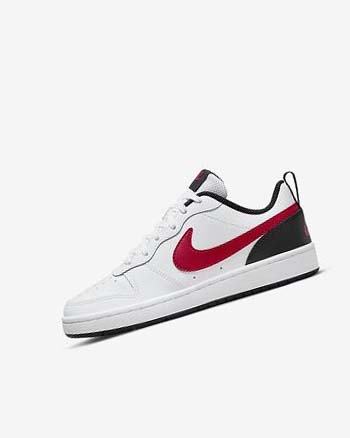 Zapatos Nike Court Borough Low 2 Niño Blancas Negras Rojas | CR2268