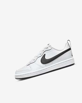 Zapatos Nike Court Borough Low 2 Niño Blancas Negras | CR2439