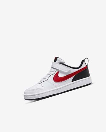 Zapatos Nike Court Borough Low 2 Niño Blancas Negras Rojas | CR5379