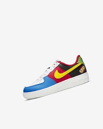 Zapatos Nike Force 1 LV8 Niña Blancas Rojas Azul Real Doradas | CR4779