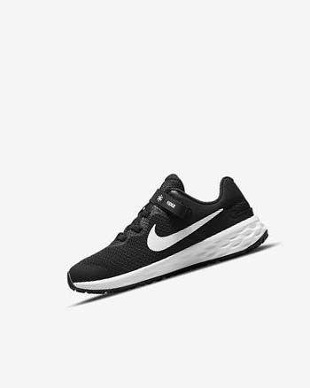 Zapatos Nike Revolution 6 FlyEase Niña Negras Gris Oscuro Blancas | CR4917