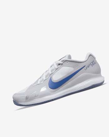 Zapatos Tennis Nike Court Air Zoom Vapor Pro Hombre Blancas Gris Azul Marino | CR2339