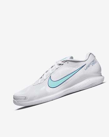 Zapatos Tennis Nike Court Air Zoom Vapor Pro Hombre Blancas Beige Claro Azul Real Oscuro Azules Turquesa | CR2612