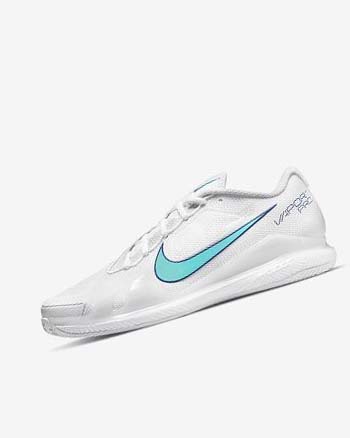 Zapatos Tennis Nike Court Air Zoom Vapor Pro Hombre Blancas Beige Claro Azul Real Oscuro Azules Turquesa | CR4652