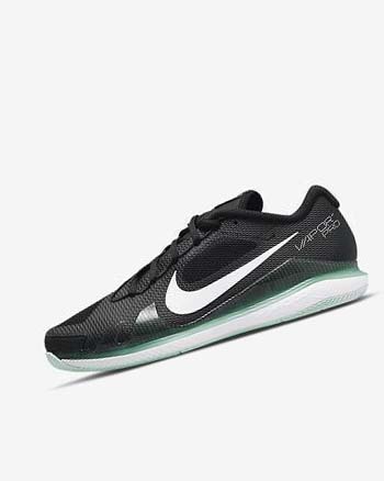 Zapatos Tennis Nike Court Air Zoom Vapor Pro Hombre Negras Verde Menta Blancas | CR4851