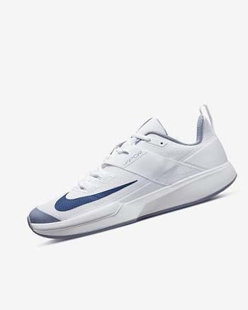 Zapatos Tennis Nike Court Vapor Lite Hombre Blancas Azul Marino | CR3202