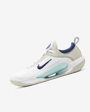 Zapatos Tennis Nike Court Zoom NXT Hombre Blancas Beige Claro Turquesa Azul Real Oscuro Azules | CR2525