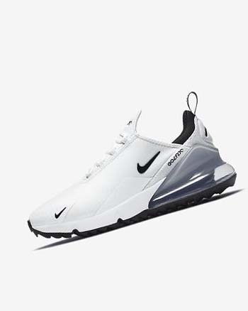 Zapatos de Golf Nike Air Max 270 G Mujer Blancas Plateadas Negras | CR4548