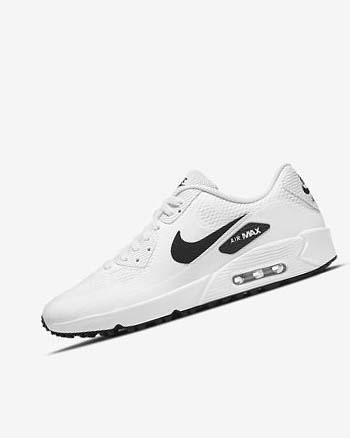 Zapatos de Golf Nike Air Max 90 G Hombre Blancas Negras | CR4767